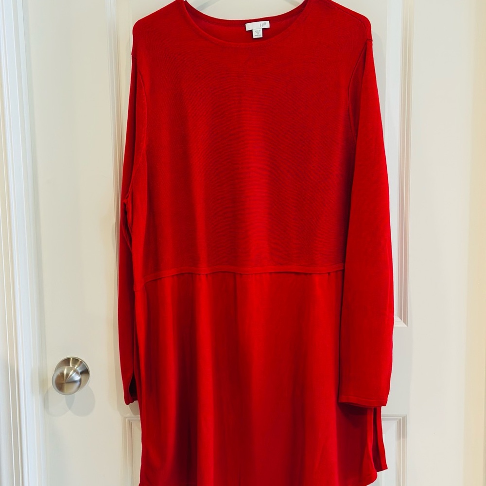 J. Jill Red Tunic Top